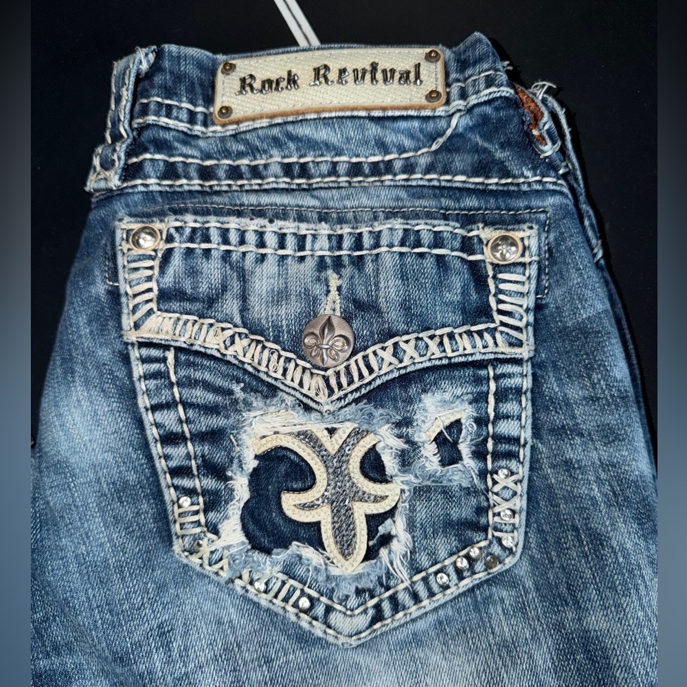 Rock Revival Blue Boot Cut Jeans - Picture 4 of 7